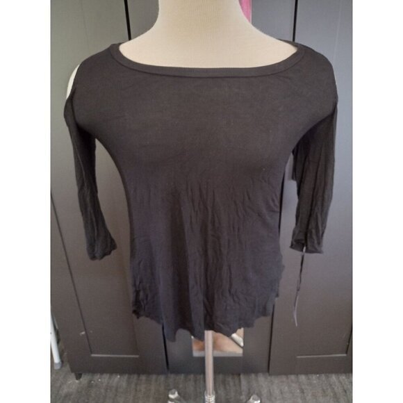 Michael Lauren Open cold shoulder Scoop Neck Top black Medium New With Tags NWT - Picture 6 of 6